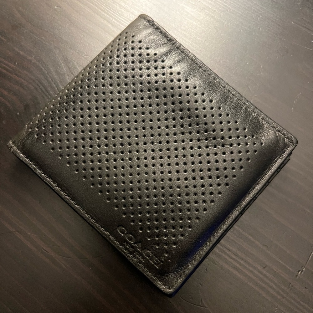 Coach Black Leather Wallet. Used Like New'